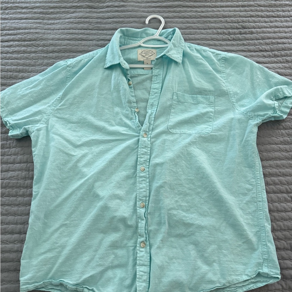St. John's Bay Blue Casual Button Down Shirt